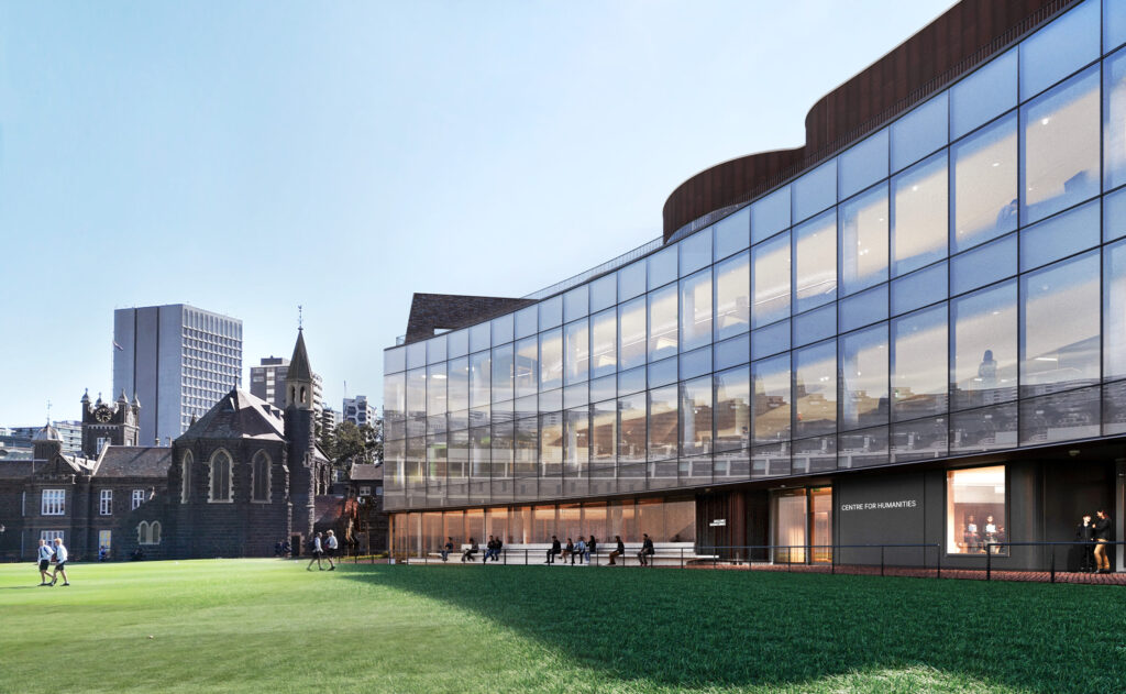 Jack Morrow Centre for Humanities rendition close-up